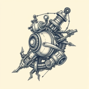 Biomechanical Nautical Tattoo