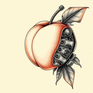 Biomechanical Peach Tattoo