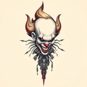 Biomechanical Pennywise Tattoo