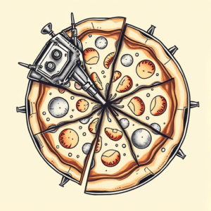 Biomechanical Pizza Tattoo