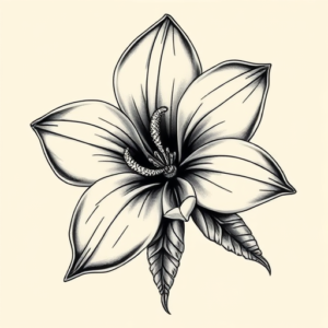 Biomechanical Plumeria Tattoo