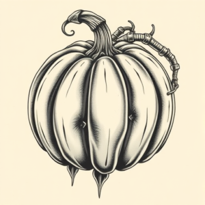 Biomechanical Pumpkin Tattoo