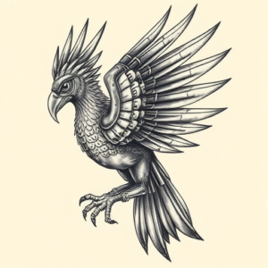 Biomechanical Quetzal Tattoo