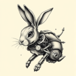 Biomechanical Rabbit Tattoo