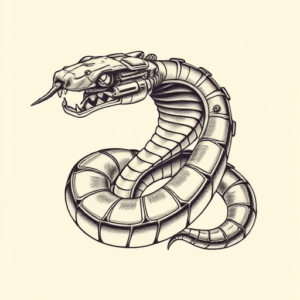 Biomechanical Rattlesnake Tattoo