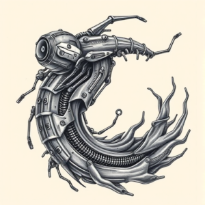 Biomechanical River Tattoo