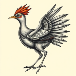 Biomechanical Roadrunner Tattoo