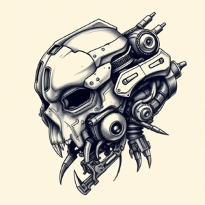 Biomechanical Rock Tattoo