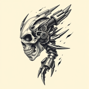 Biomechanical Rockstar Tattoo