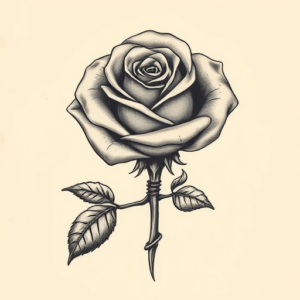 Biomechanical Rose Tattoo
