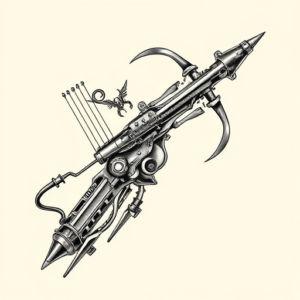 Biomechanical Sagittarius Tattoo