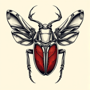 Biomechanical Scarab Tattoo