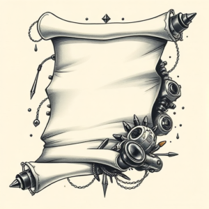 Biomechanical Scroll Tattoo