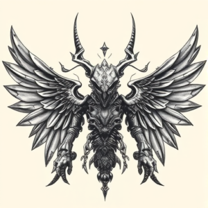 Biomechanical Seraphim Tattoo