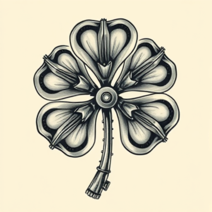 Biomechanical Shamrock Tattoo