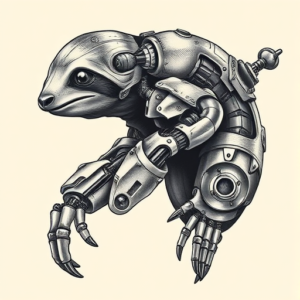 Biomechanical Sloth Tattoo