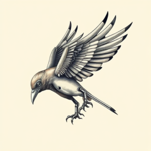 Biomechanical Sparrow Tattoo