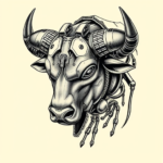 Biomechanical Taurus Tattoo