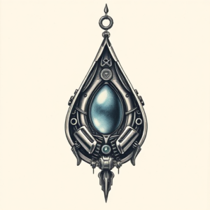 Biomechanical Teardrop Tattoo