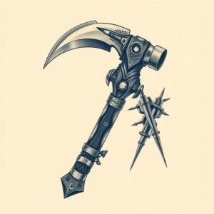 Biomechanical Tomahawk Tattoo
