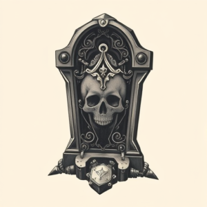 Biomechanical Tombstone Tattoo