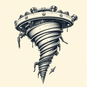 Biomechanical Tornado Tattoo
