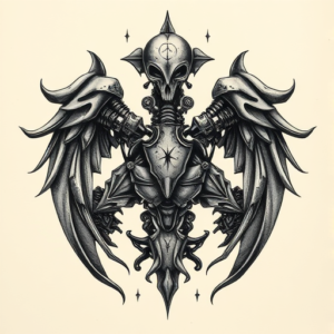 Biomechanical Trinity Tattoo