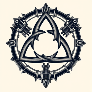 Biomechanical Triquetra Tattoo