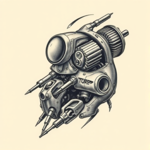 Biomechanical Turbo Tattoo
