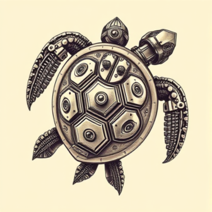 Biomechanical Turtle Tattoo
