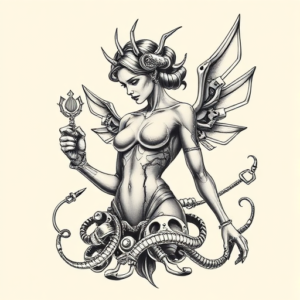 Biomechanical Venus Tattoo