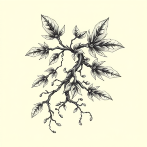 Biomechanical Vine Tattoo