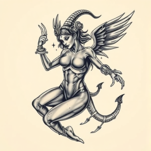 Biomechanical Virgo Tattoo