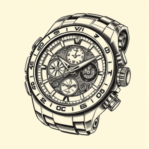 Biomechanical Watch Tattoo