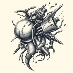 Biomechanical Water Tattoo