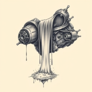 Biomechanical Waterfall Tattoo