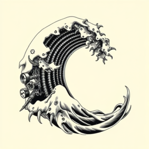 Biomechanical Wave Tattoo