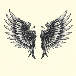 Biomechanical Wings Tattoo