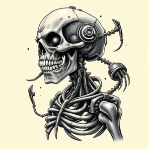 Biomechanical Zombie Tattoo