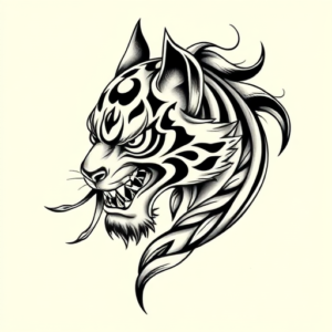 Black And Grey Anbu Tattoo