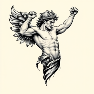 Black And Grey Apollo Tattoo