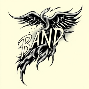 Black And Grey Band Tattoo