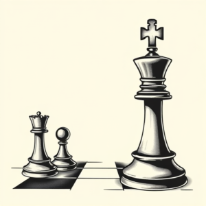 Black And Grey Chess Tattoo