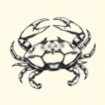 Black And Grey Crab Tattoo