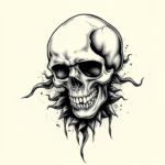 Black And Grey Death Tattoo