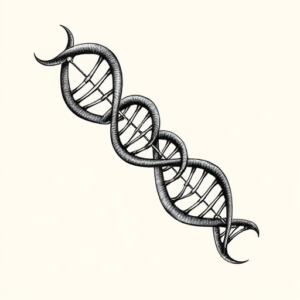 Black And Grey Dna Tattoo