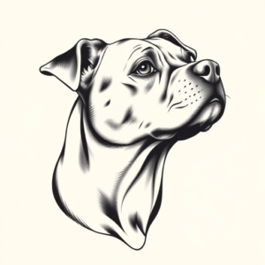 Black And Grey Dog Tattoo