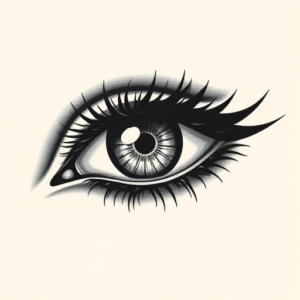 Black And Grey Eye Tattoo
