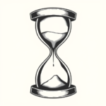 Black And Grey Hourglass Tattoo