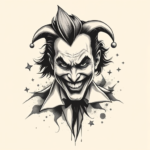 Black And Grey Joker Tattoo